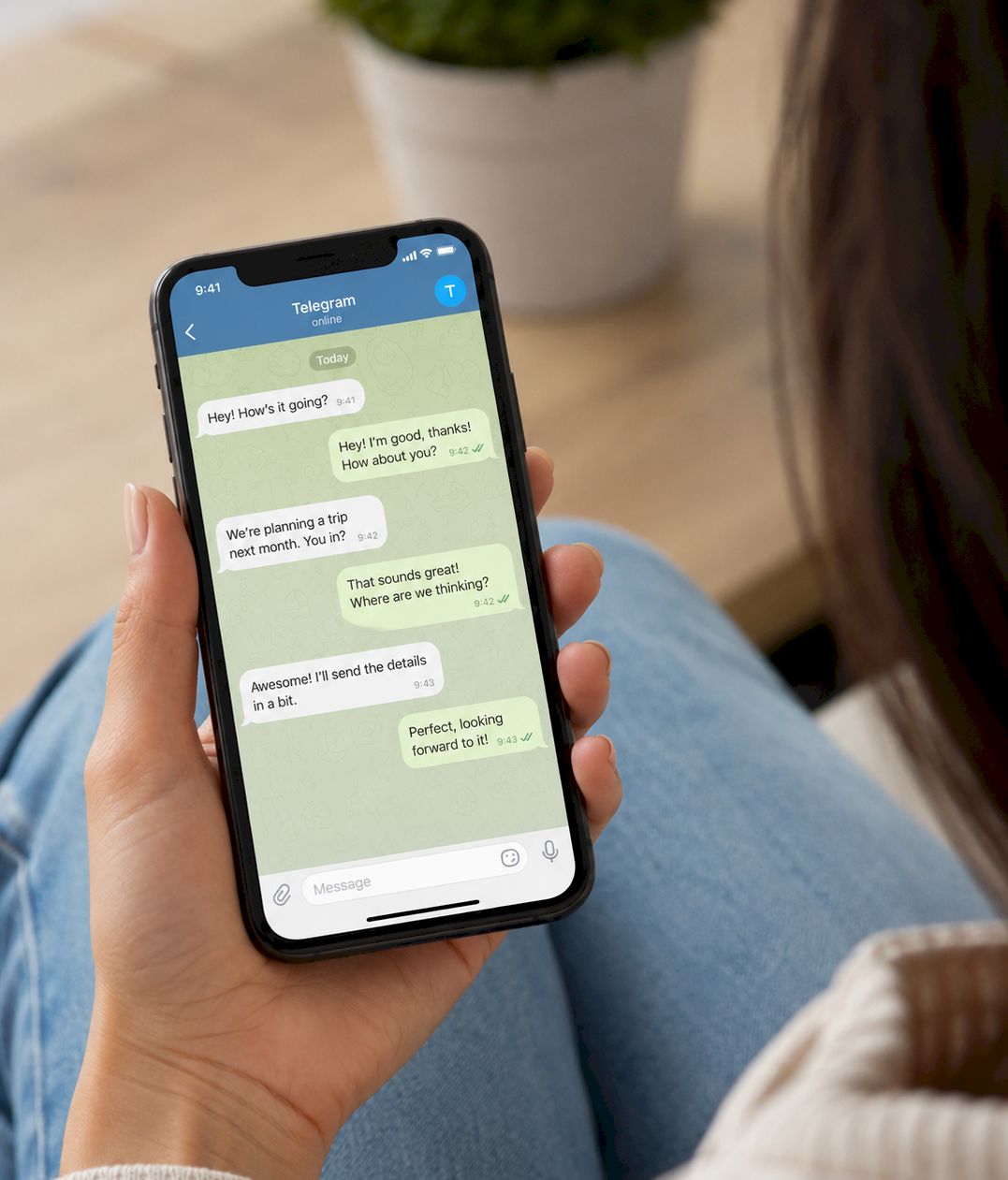 TutorClaw phone chat through Telegram on an iPhone